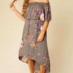 Women’s Altar’d State Grey Canterra  Hi-lo Dress